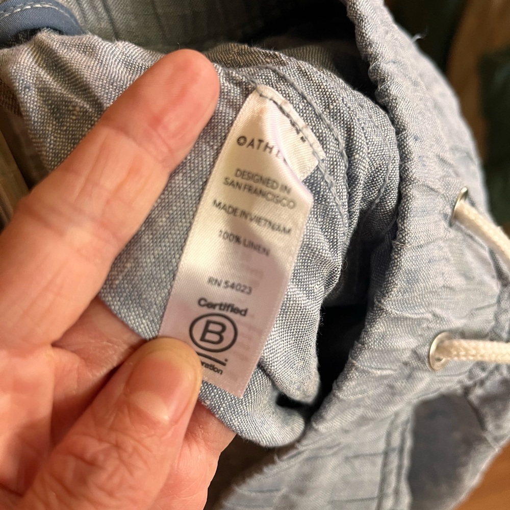 Athleta Light Chambray Blue Drawstring Joggers - Picture 3 of 3